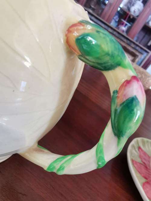 Carltonware, Made in England Porcelain Handpainted Jug and Waterlily Plate