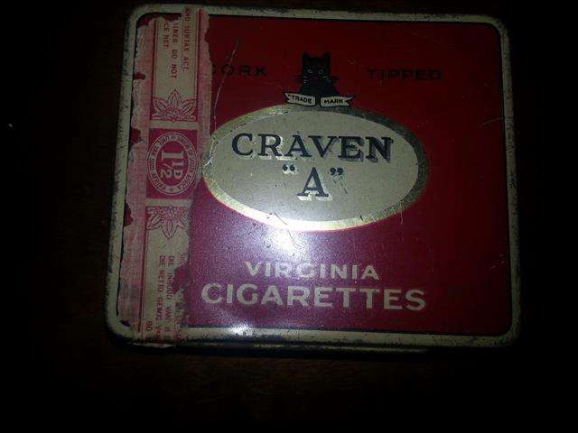 Craven A virginia Cigarettes Tin