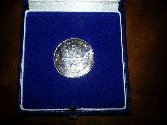 Proof Silver One rand Johannesburg 1986