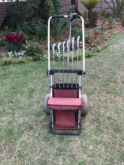 LADIES GOLF CLUB AND GOLF CART SET - 8 PIECE