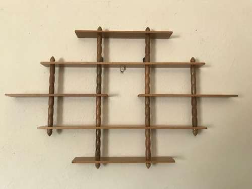 LOW START - 5 TIER ORIENTAL STYLED WOODEN WALL SHELVES - 10 AVAILABLE