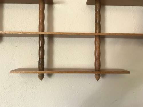 LOW START - 5 TIER ORIENTAL STYLED WOODEN WALL SHELVES - 10 AVAILABLE