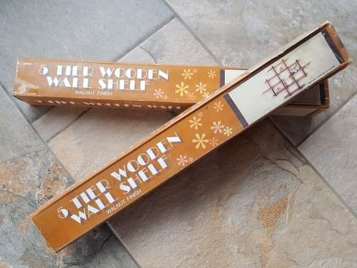 LOW START - 5 TIER ORIENTAL STYLED WOODEN WALL SHELVES - 10 AVAILABLE