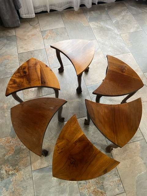 BEAUTIFUL VINTAGE and VERY UNIQUE - IMBUIA BALL AND CLAW SOLID WOOD SIDE TABLES / COFFE TABLE