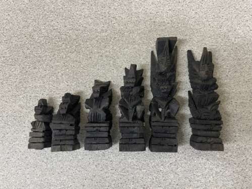 HAND CARVED WOODEN CHESS SET FROM THAILAND