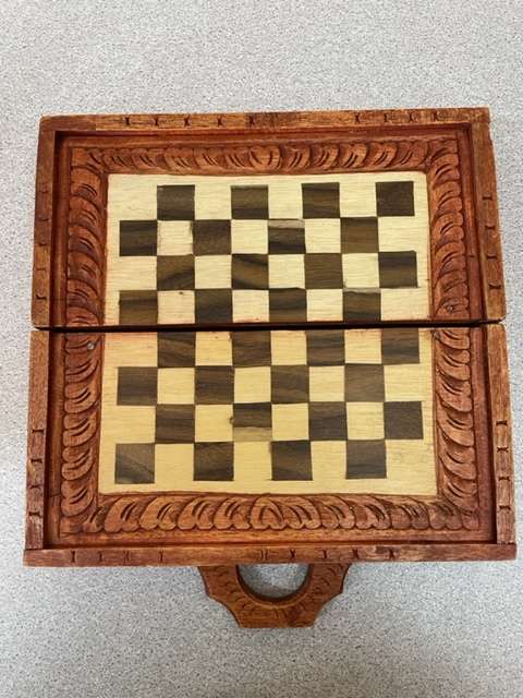 HAND CARVED WOODEN CHESS SET FROM THAILAND