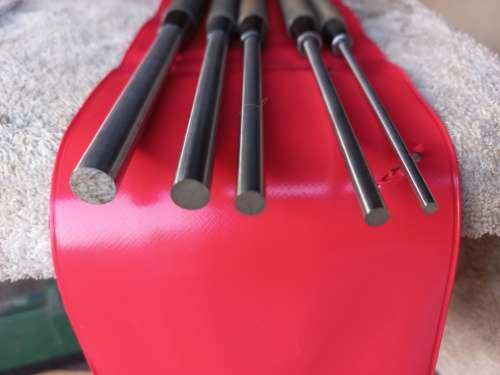 47 Starrett 5 Piece Imperial Pin Punch Set R600