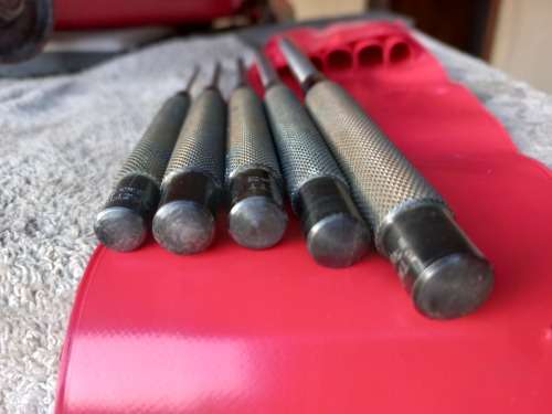 47 Starrett 5 Piece Imperial Pin Punch Set R600