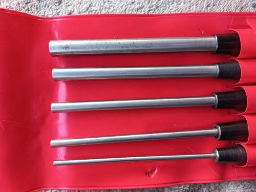 47 Starrett 5 Piece Imperial Pin Punch Set R600