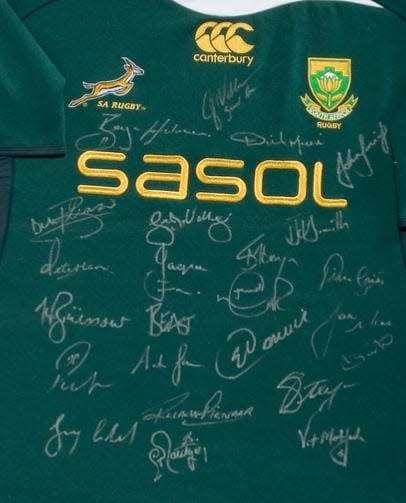 2009 Lions SA Tour -  autographed `Springbok` Jersey