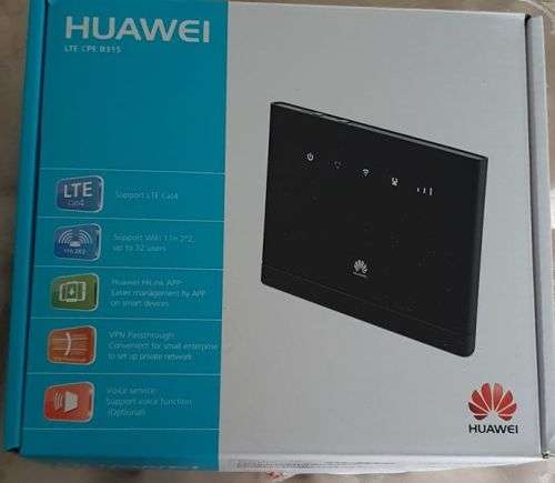 Huawei B315 LTE Router + Backup Battery & Free Shipping