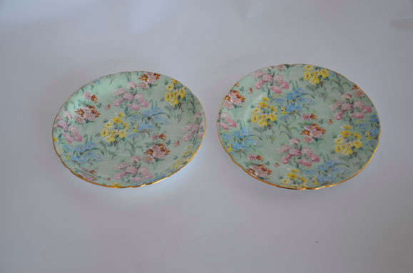 Shelley "Melody"cake plate & saucer bone china