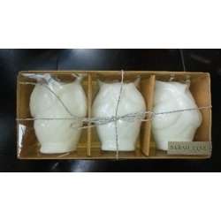 3 piece white owl set