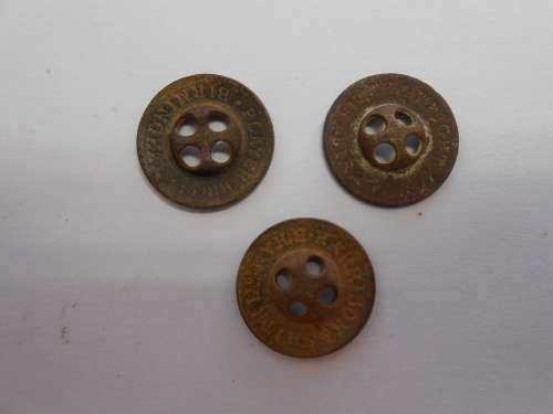 British military uniform buttons from the Anglo Boer war