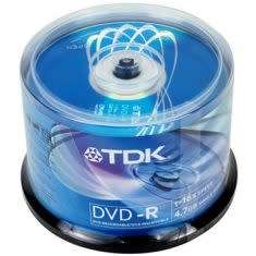 TDK 16x DVD-R 50 Pack Spindle  Recordable DVD