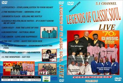 SOUL - LIVE  ( LEGENDS OF CLASSIC SOUL LIVE ON STAGE) 12 DVD SET   - FREE SHIPPING
