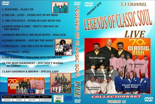 SOUL - LIVE  ( LEGENDS OF CLASSIC SOUL LIVE ON STAGE) 12 DVD SET   - FREE SHIPPING