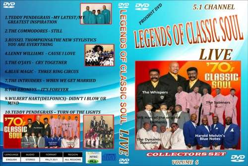 SOUL - LIVE  ( LEGENDS OF CLASSIC SOUL LIVE ON STAGE) 12 DVD SET   - FREE SHIPPING