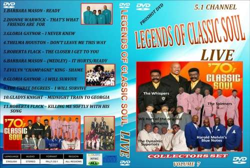 SOUL - LIVE  ( LEGENDS OF CLASSIC SOUL LIVE ON STAGE) 12 DVD SET   - FREE SHIPPING