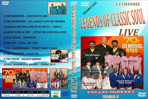 SOUL - LIVE  ( LEGENDS OF CLASSIC SOUL LIVE ON STAGE) 12 DVD SET   - FREE SHIPPING