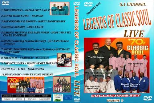SOUL - LIVE  ( LEGENDS OF CLASSIC SOUL LIVE ON STAGE) 12 DVD SET   - FREE SHIPPING