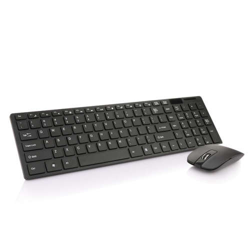 Black Ultra-slim Wireless Keyboard and Mouse Combo with Water Resistant Cover