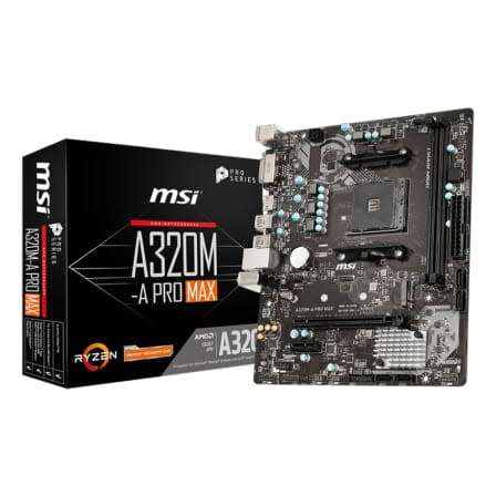 MSI A320M PRO-A MAX AMD AM4 m-ATX Gaming Motherboard