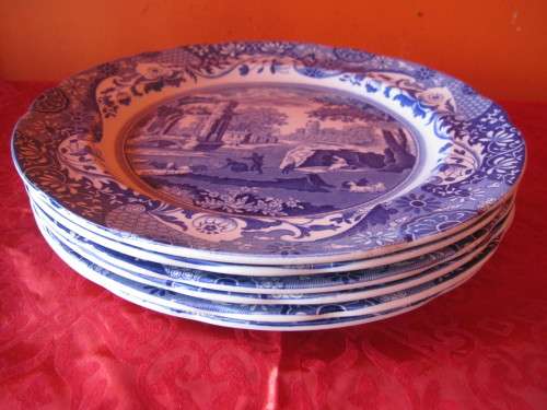 6 SPODE DINNER PLATES