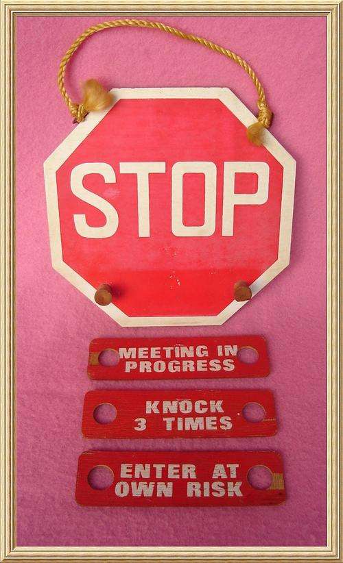 Wooden Stop Door Sign from Blisful
