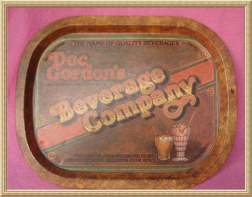 Tin Tray " Doc Gordon's Beverage Company " from Blisful