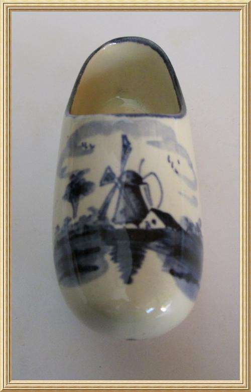 Signed Blue & White Delft Clog from Blisful