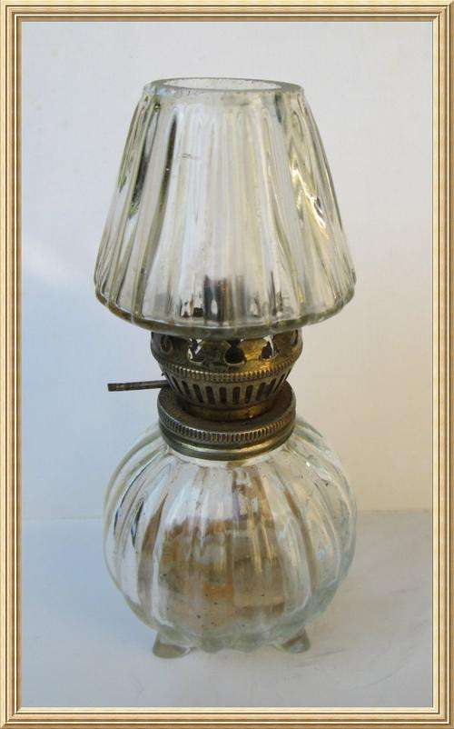 Vintage Footed Glass Lamp from Blisful