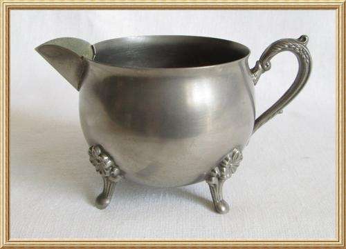 Vintage Silver Plated Footed Milk Jug from Blisful