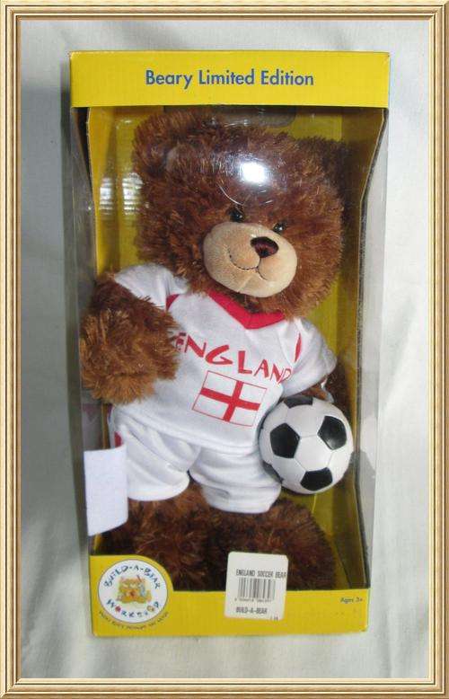 Boxed - Beary Limited Edition - England Soccer Bear with Ball from Blisful
