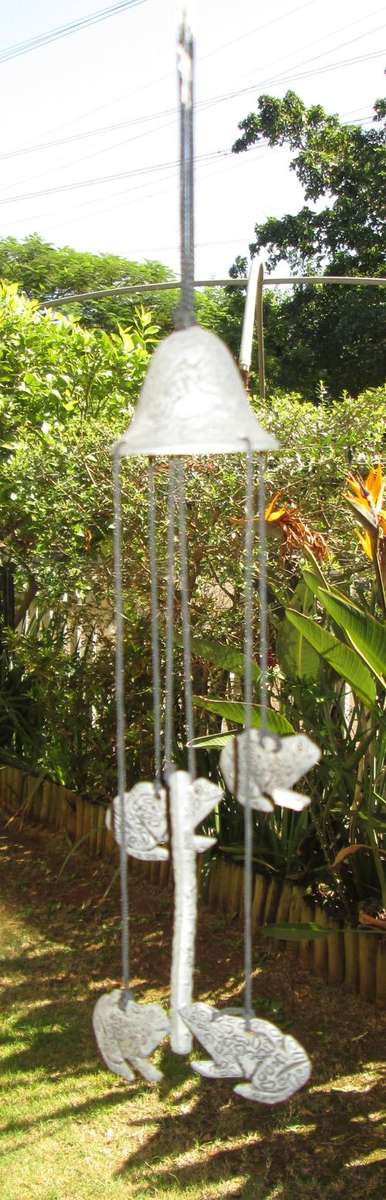 Vintage Metal Frog Wind Chime from Blisful