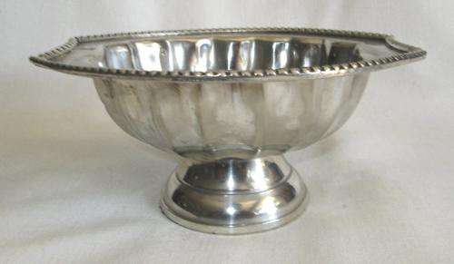 Vintage Silver-plated Art Deco Footed Bowl from Blisful