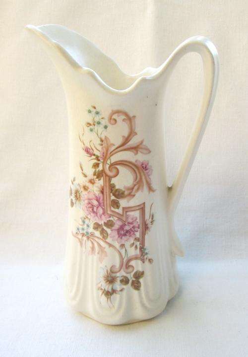 Art Nouveau Design Floral Vase / Pitcher from Blisful