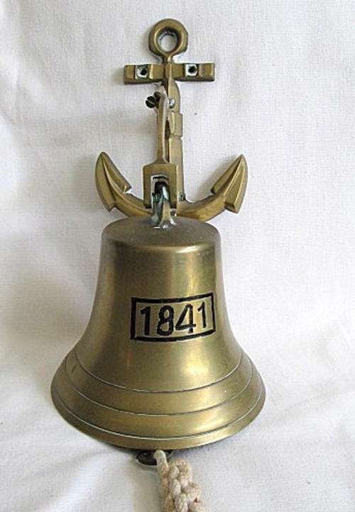 Vintage Solid Brass Nautical "Anchor" Bell from Blisful