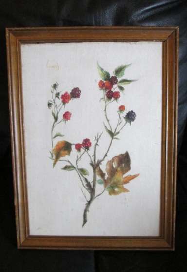 Original Signed Frame of Berries from Blisful