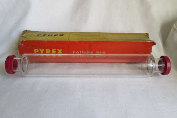 Vintage Glass Pyrex Rolling Pin Blisful