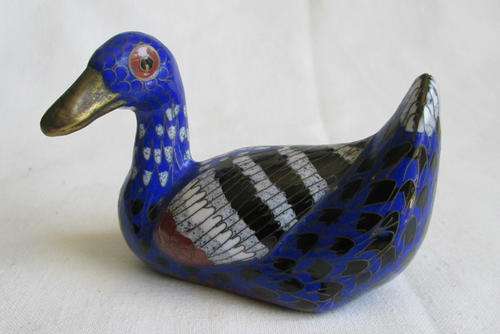 Vintage Cloisonne Duck from Blisful