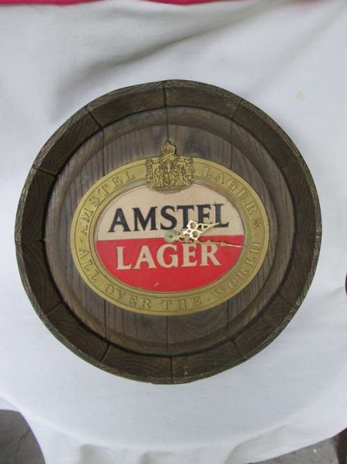 Vintage Advertising Amstel Lager Wall Clock from Blisful