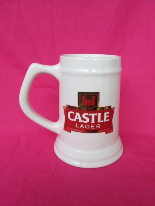 Vintage Advertising Tankard Castle Lager signed Charles Glass from Blisful