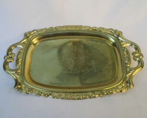 Vintage Rose Pressed Tin Tray from Blisful
