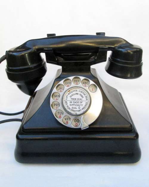 c1930's Art Deco Bakelite Siemens Brother London Pyramid Telephone from Blisful