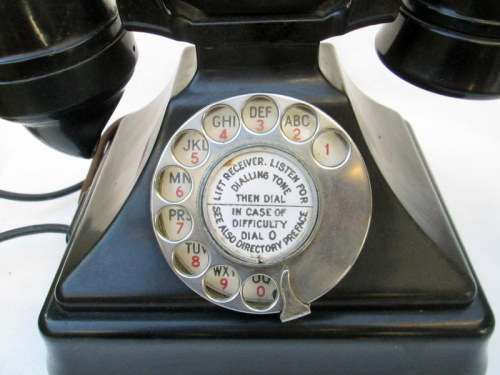 c1930's Art Deco Bakelite Siemens Brother London Pyramid Telephone from Blisful