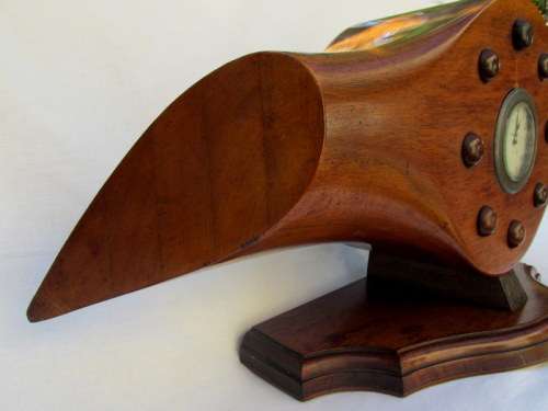 Original WW2 Wooden Propeller Mantel Clock from Blisful