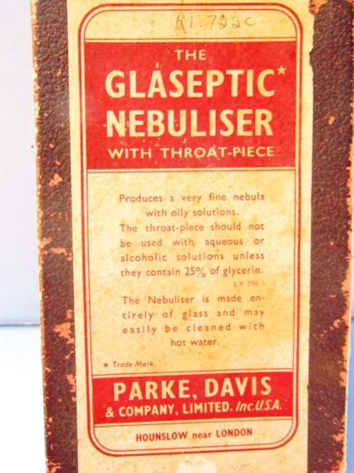 Antique Boxed Parke Davis Glaseptic Nebuliser from Blisful