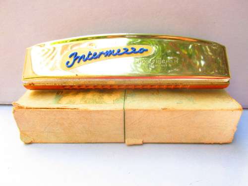Rare German Vintage Jos Fischer Intermezzo Harmonica with 32 Holes from Blisful