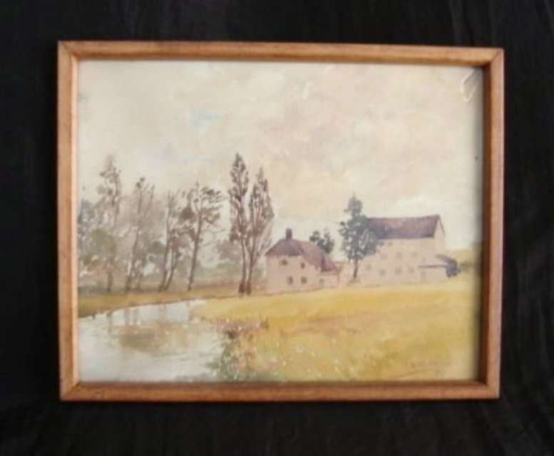 COUNTRY RIVER SCENE by *** POWELL GUEST *** 1967 OFIGINAL